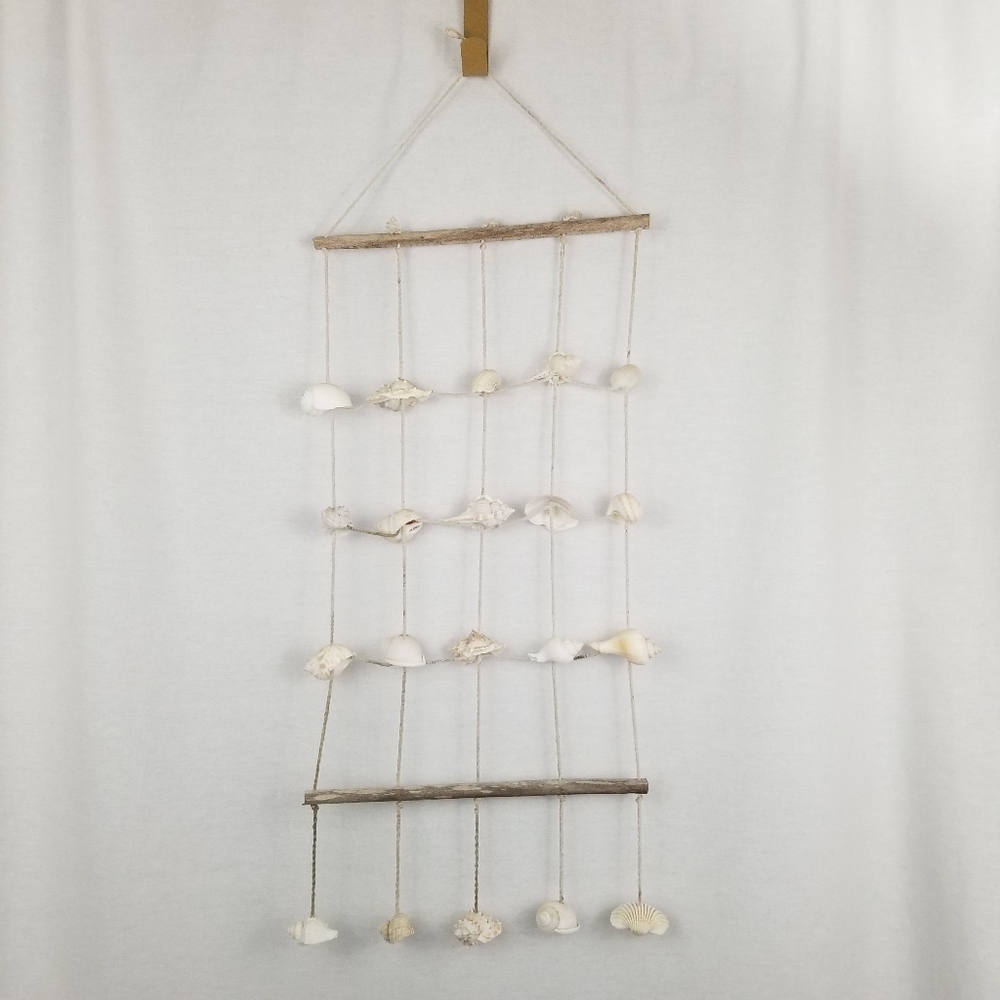 Neutral Shell and Driftwood Hanging Wall Decor